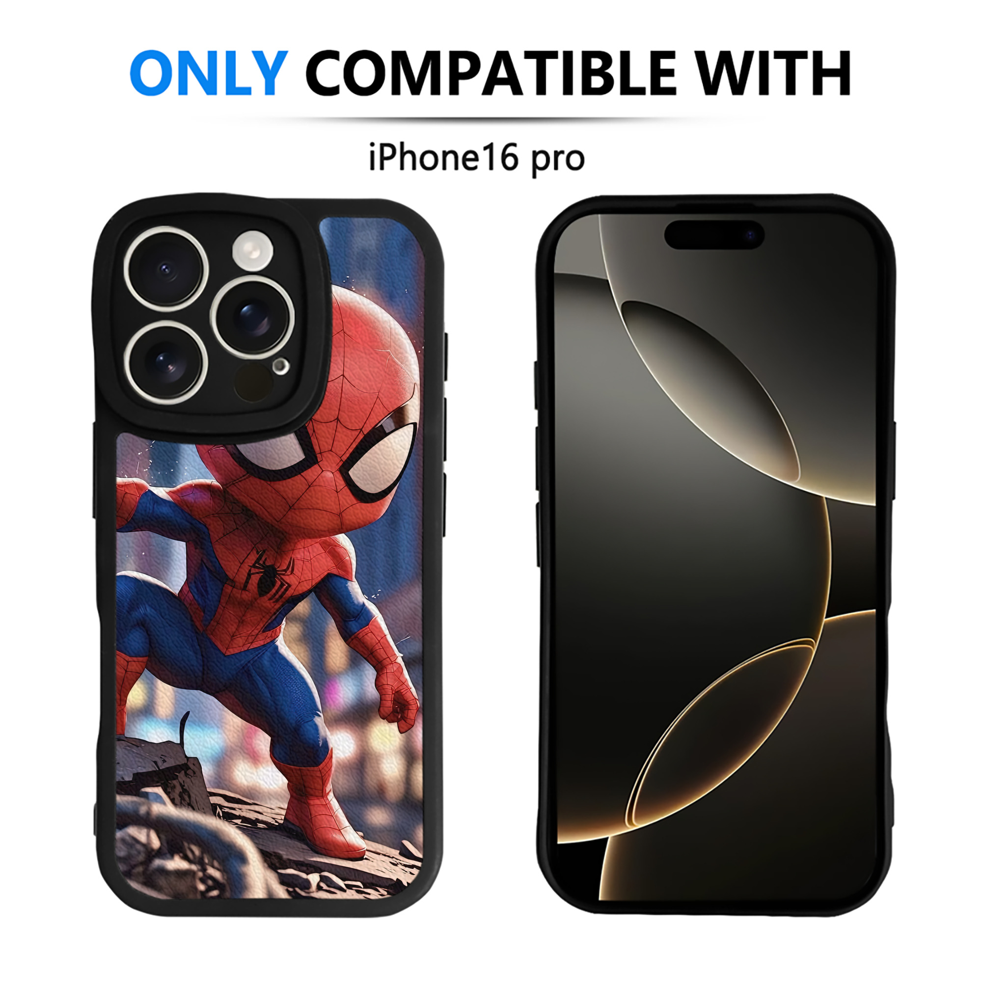 Spider Man スパイダーマン 【iPhone 16シリーズ対応】シリコンスマホケース（レザー調） 材質：シリコン